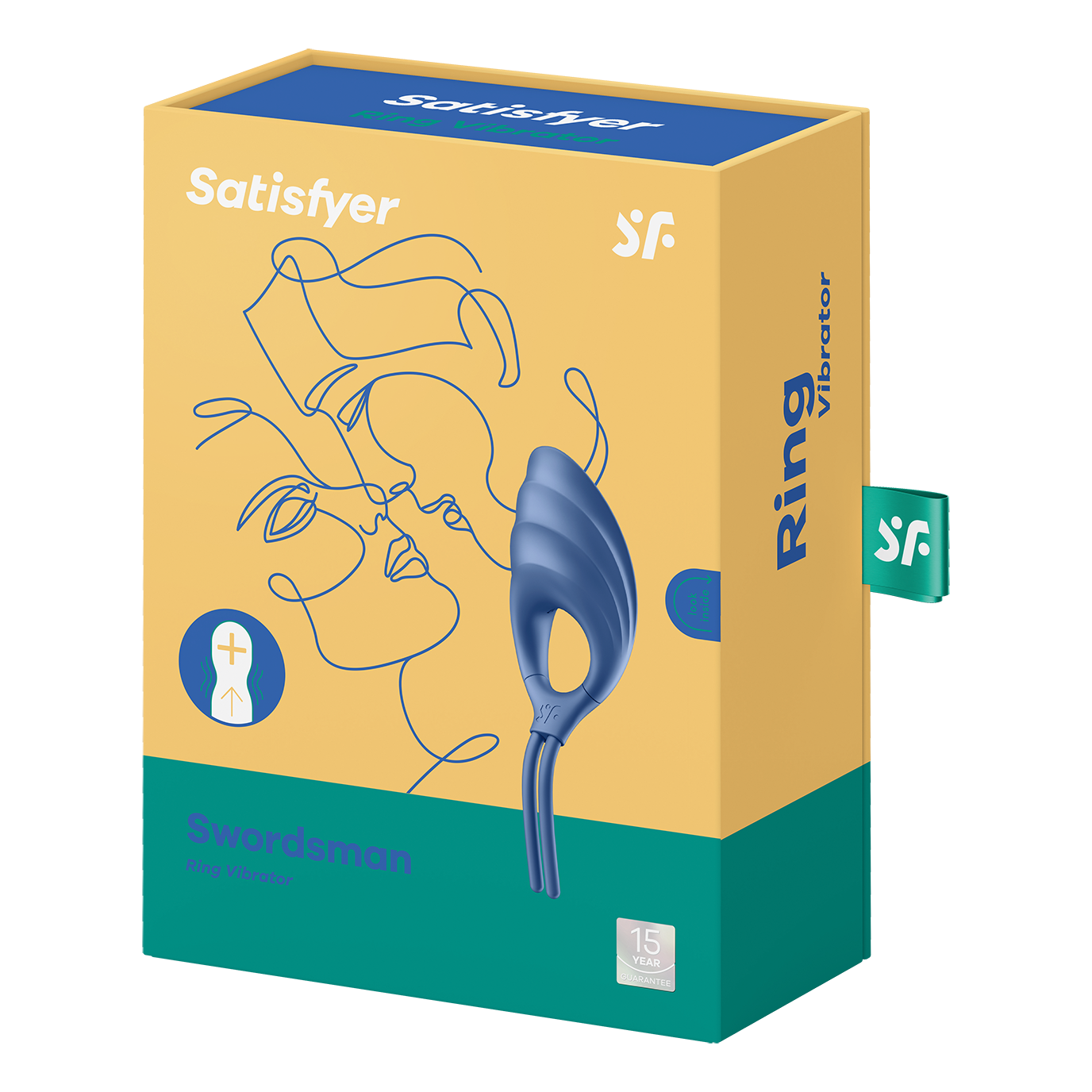 Satisfyer Swordsman Silicone Vibrating Cock Ring Blue