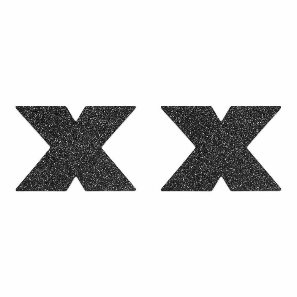 Bijoux Indiscrets Flash Black Cross Nipple Pasties