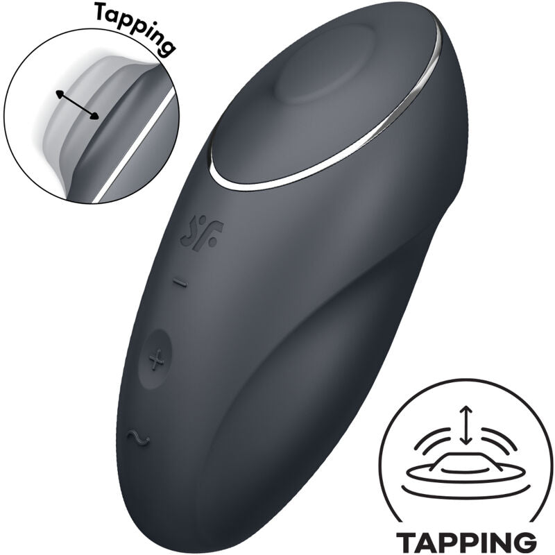 Satisfyer Tap & Climax 1 Lay-On Vibrator Black