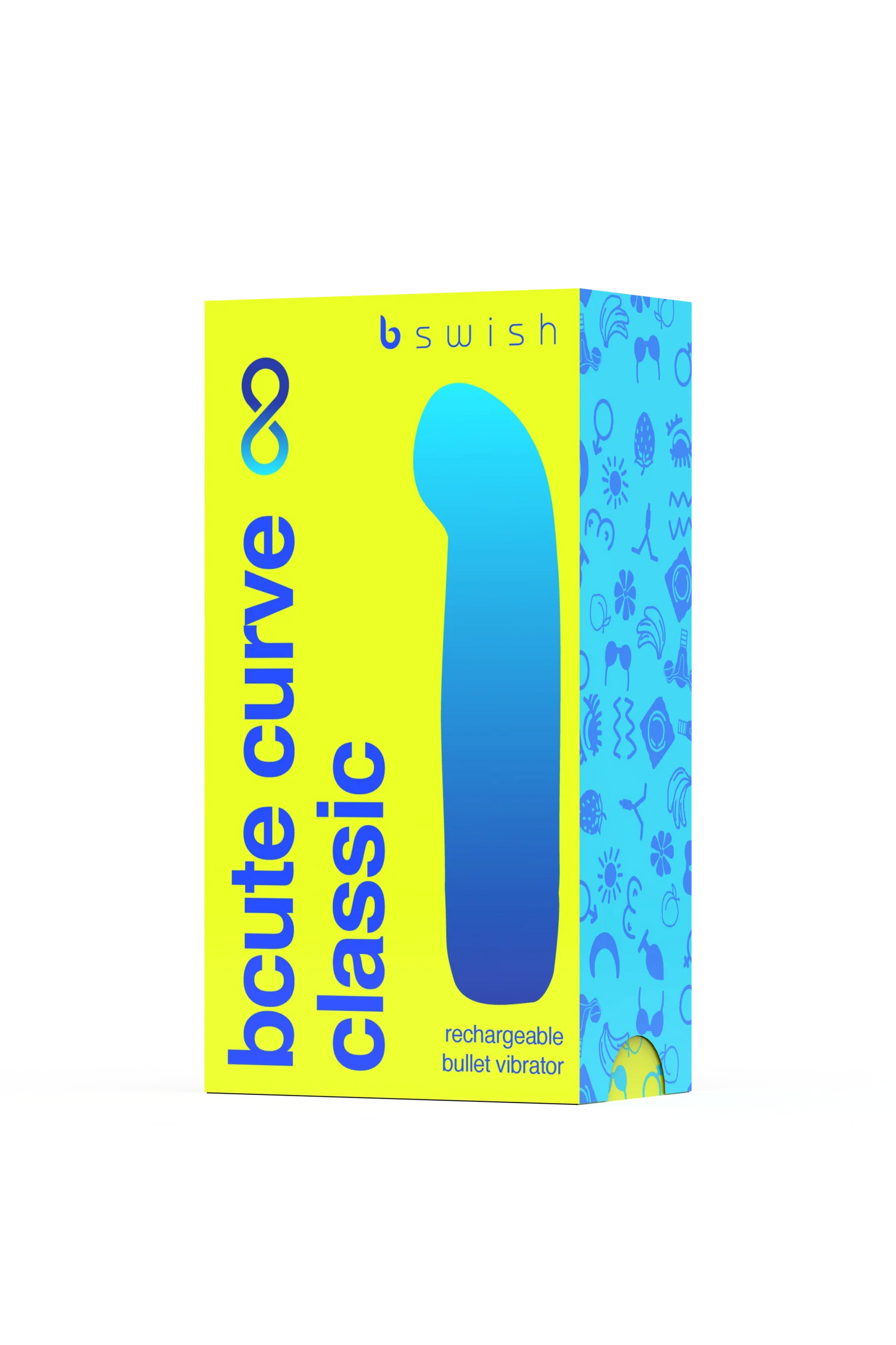 B Swish Bcute Curve Infinite Classic Silicone Bullet Vibrator Yellow