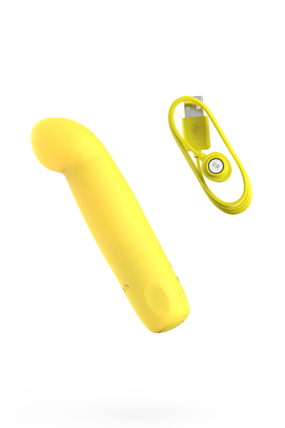 B Swish Bcute Curve Infinite Classic Silicone Bullet Vibrator Yellow