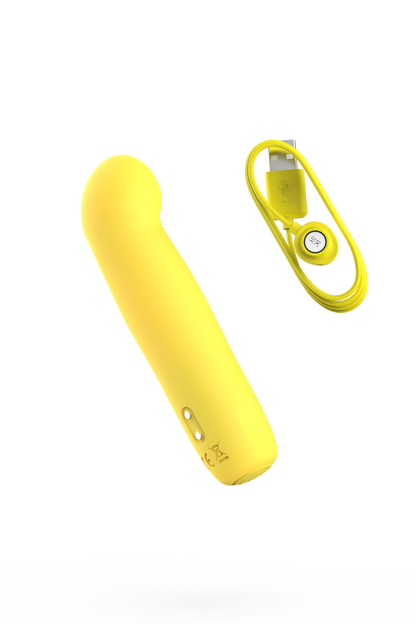 B Swish Bcute Curve Infinite Classic Silicone Bullet Vibrator Yellow