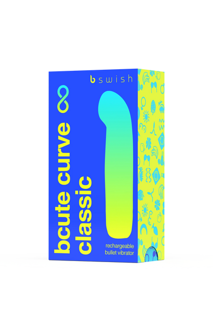 B Swish Bcute Curve Infinite Classic Silicone Bullet Vibrator Blue