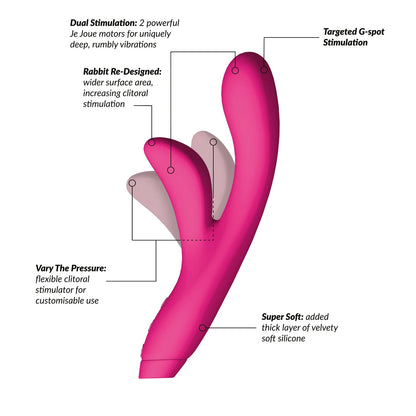 Je Joue Hera Silicone Rabbit Vibrator Fuchsia