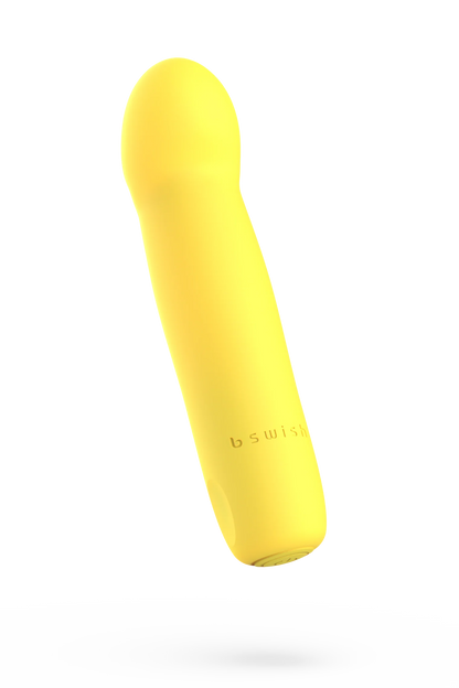 B Swish Bcute Curve Infinite Classic Silicone Bullet Vibrator Yellow