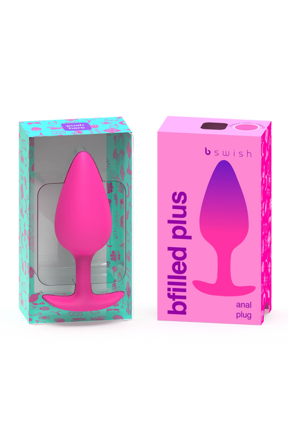 B Swish Bfilled Basic Plus Silicone Butt Plug Magenta