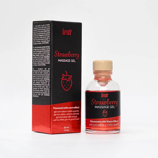 Intt Strawberry Massage Gel Flavoured with Warm Effect 30ml