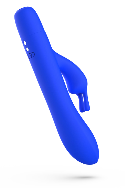 B Swish Bwild Bunny Infinite Classic Silicone Dual Rabbit Vibrator Blue