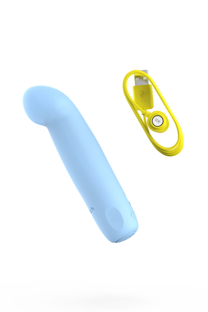 B Swish Bcute Curve Infinite Classic Silicone Bullet Vibrator Blue