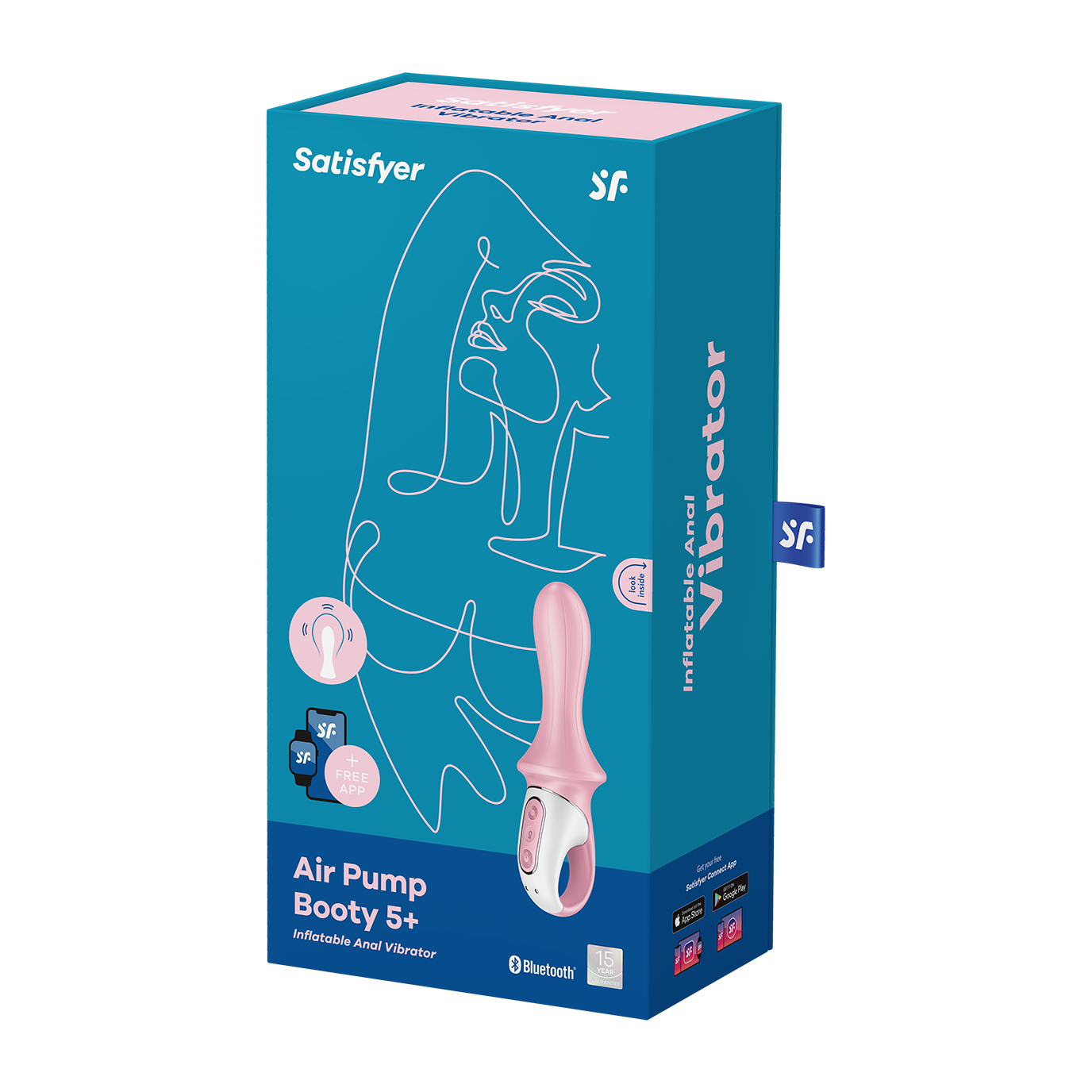 Satisfyer Air Pump Booty 5+ App Enabled Inflatable Anal Vibrator