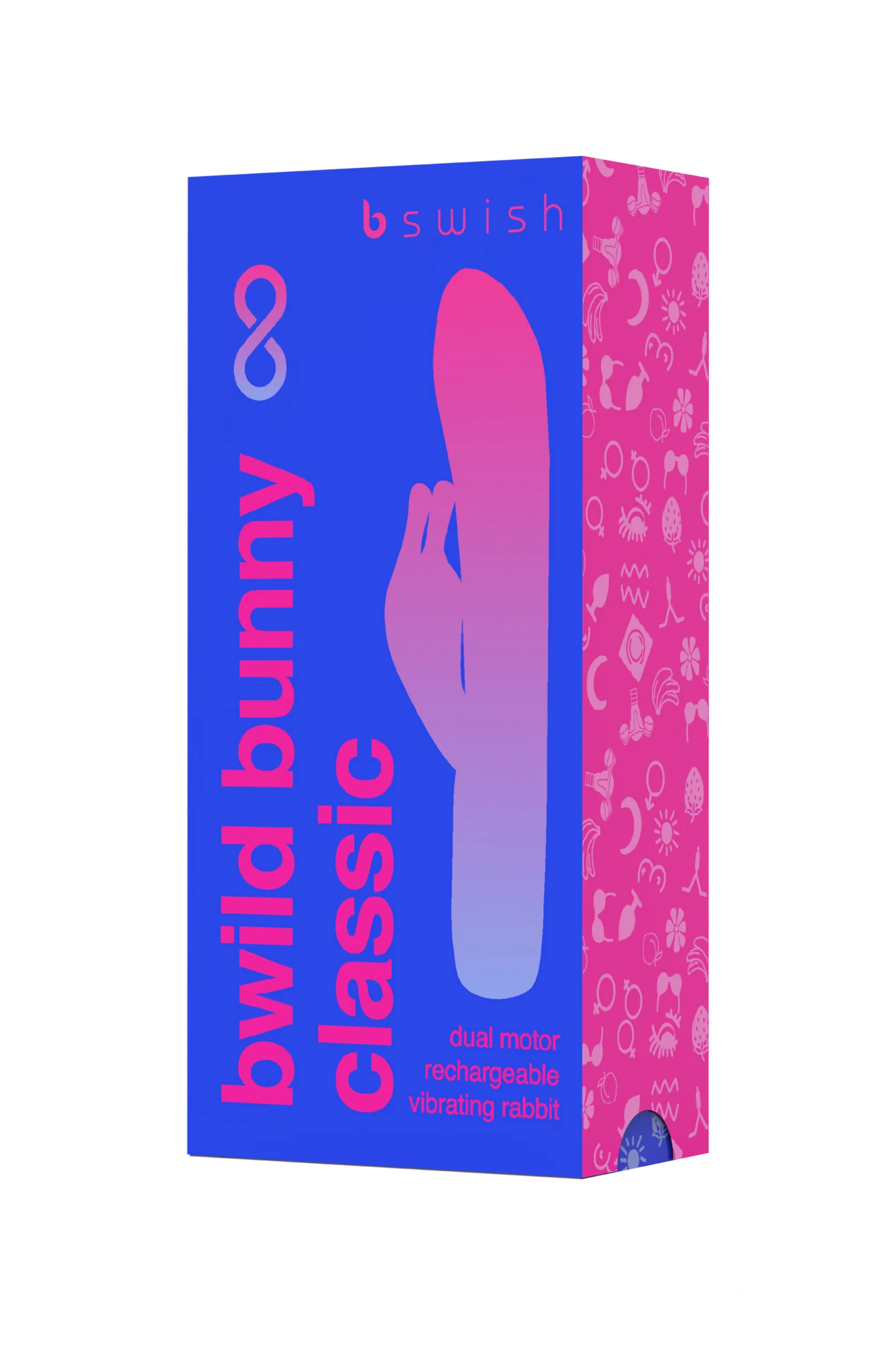 B Swish Bwild Bunny Infinite Classic Silicone Dual Rabbit Vibrator Blue