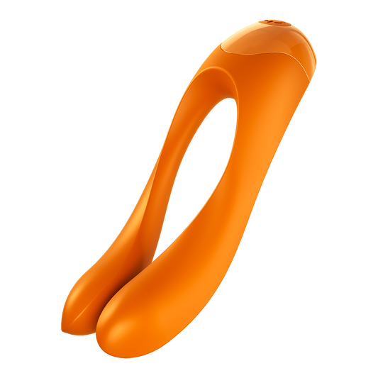 Satisfyer Candy Cane Silicone Mini Vibrator Orange