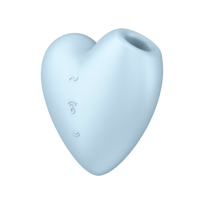 Satisfyer Cutie Heart Vibrating Air Pulse Clitoral Stimulator Blue