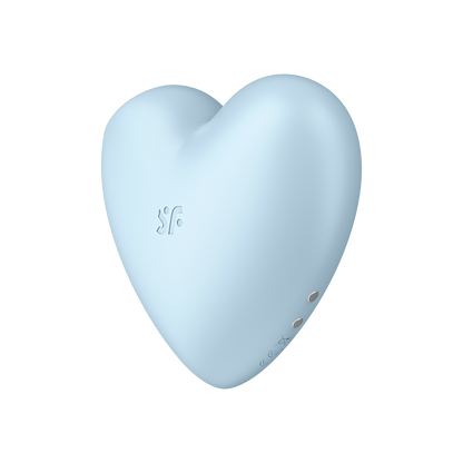 Satisfyer Cutie Heart Vibrating Air Pulse Clitoral Stimulator Blue