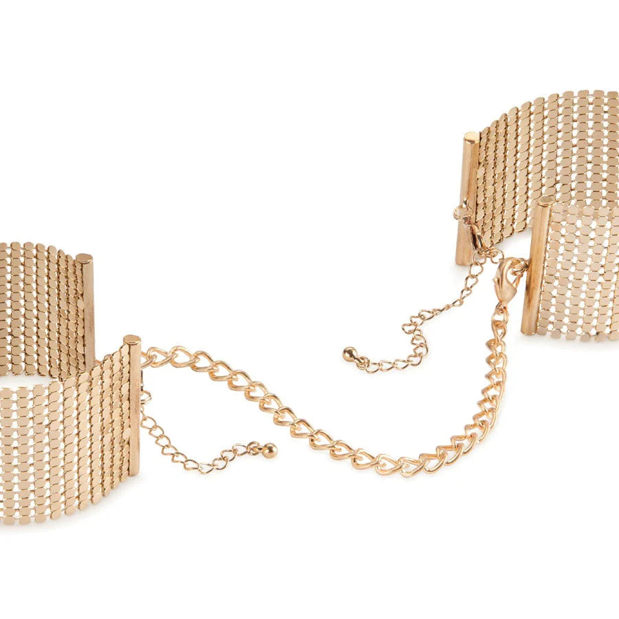 Bijoux Indiscrets Désir Métallique Metallic Gold Mesh Handcuffs