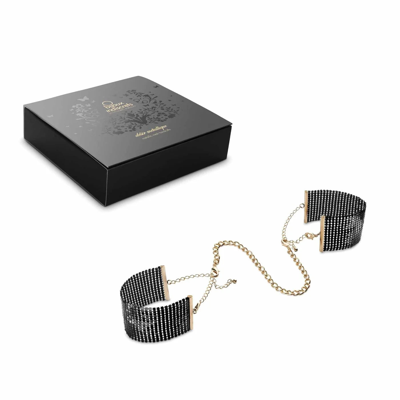 Bijoux Indiscrets Désir Métallique Metallic Black Mesh Handcuffs