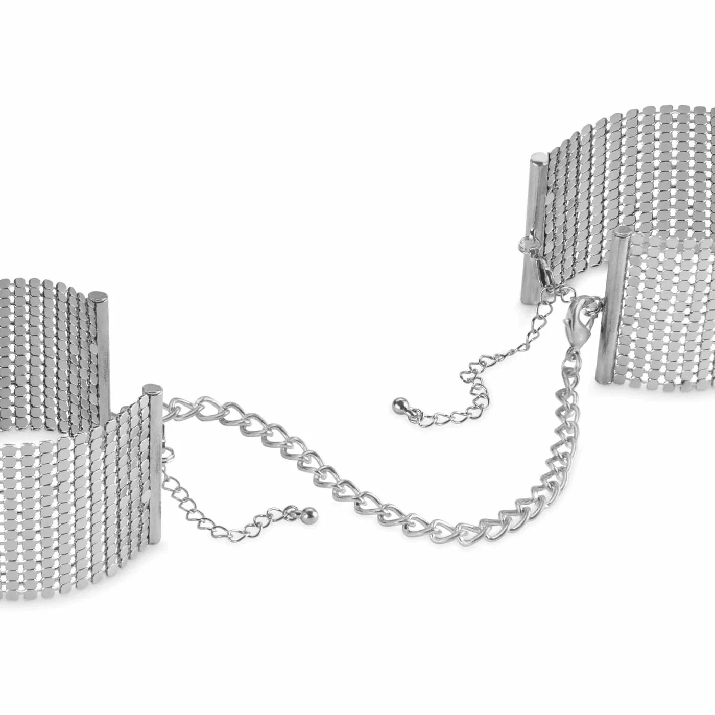 Bijoux Indiscrets Désir Métallique Metallic Silver Mesh Handcuffs