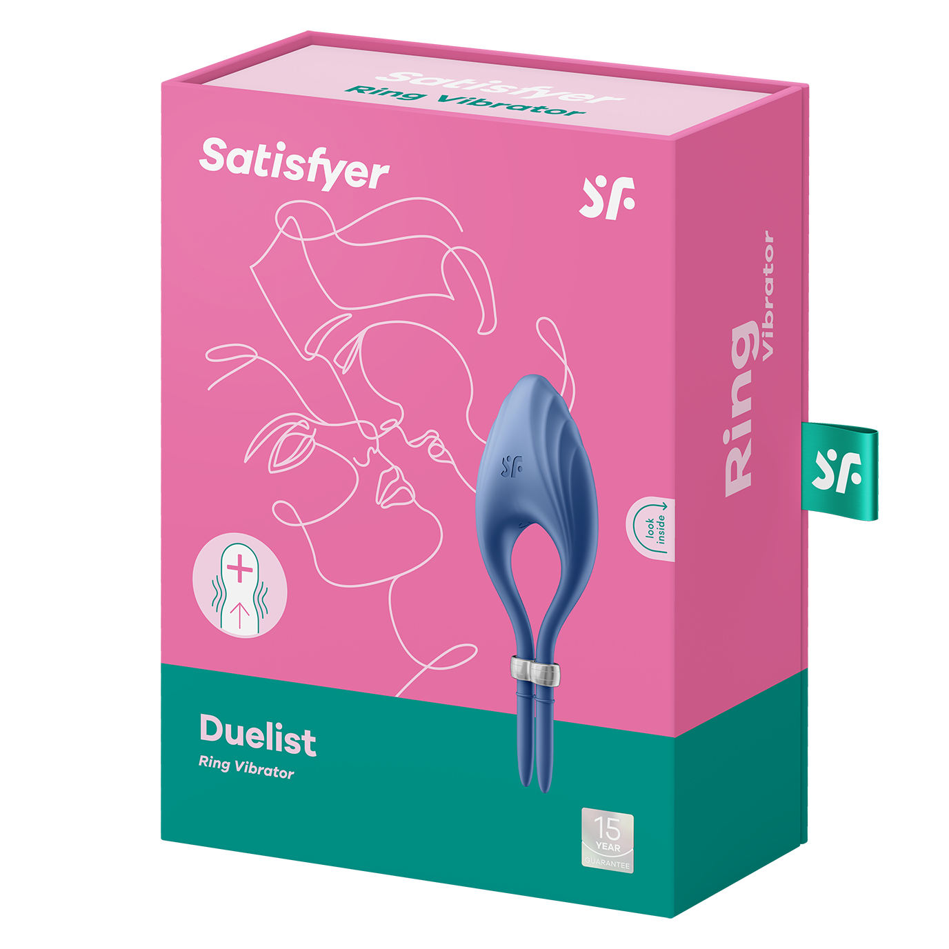 Satisfyer Duelist Silicone Vibrating Cock Ring Blue