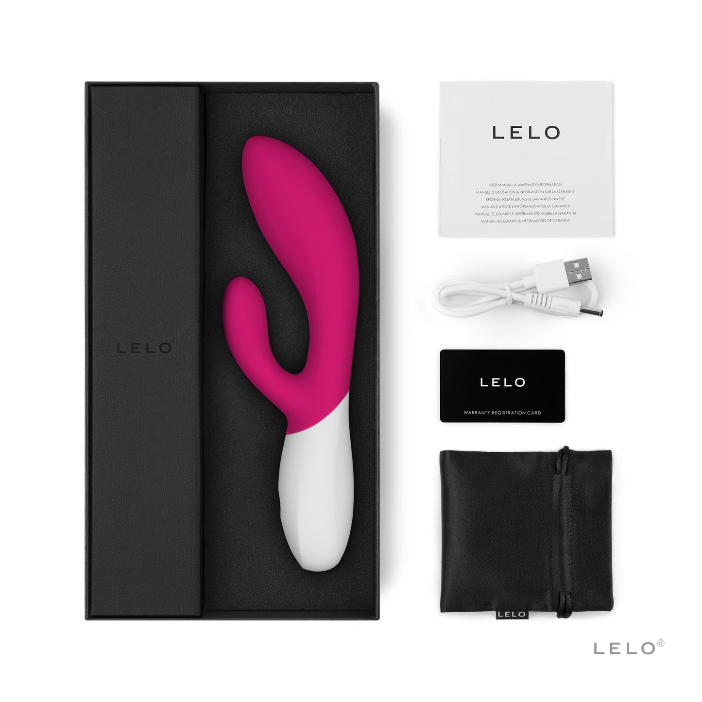 LELO Ina Wave 2 Dual Vibrator Cerise