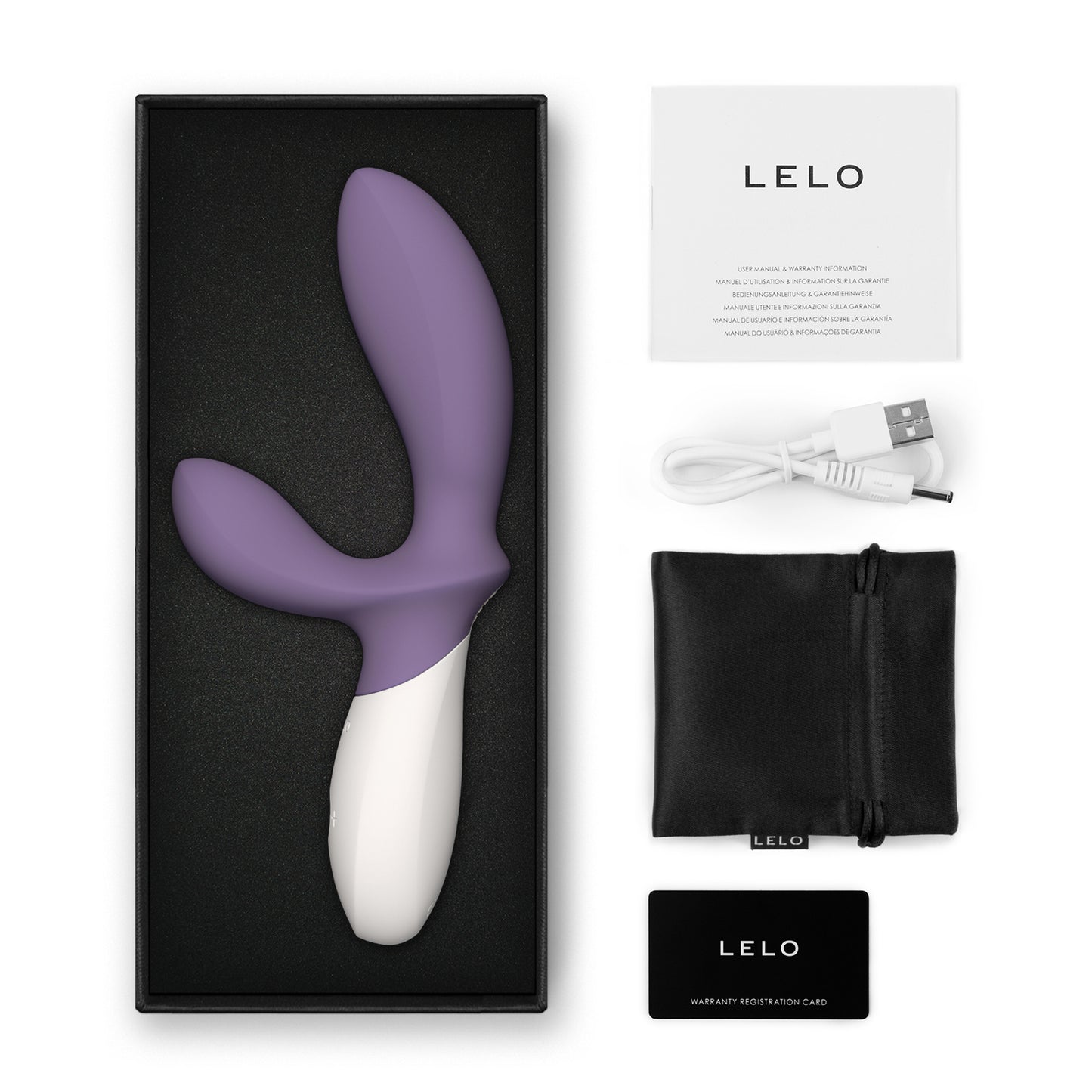 LELO Loki Wave 2 Vibrating Dual Prostate Massager Violet Dusk