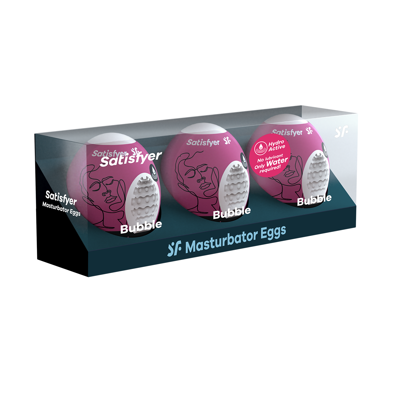 Satisfyer Masturbator 3-Piece Egg Set Bubble