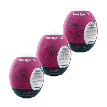 Satisfyer Masturbator 3-Piece Egg Set Bubble