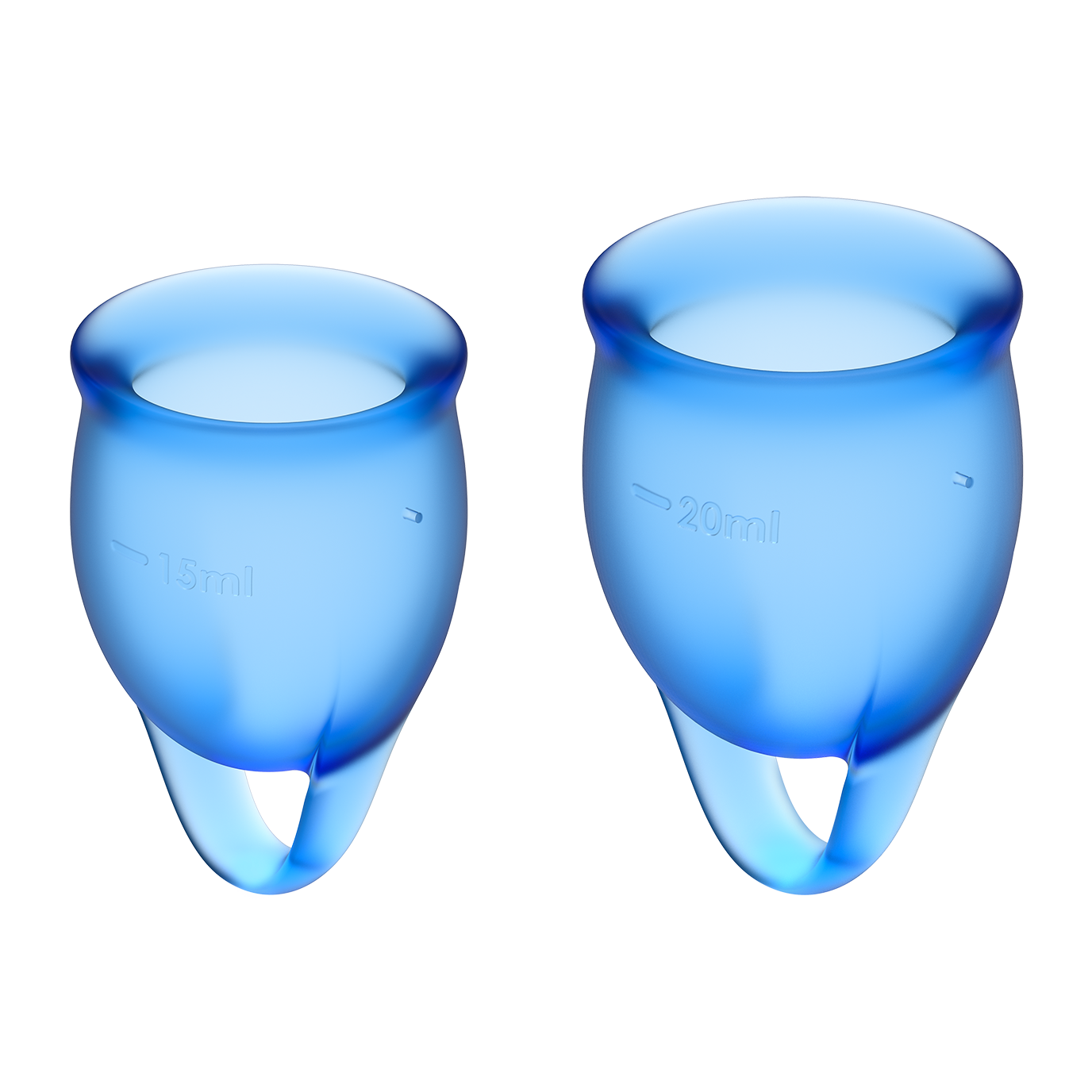 Satisfyer Feel Confident Silicone Menstrual Cups Blue