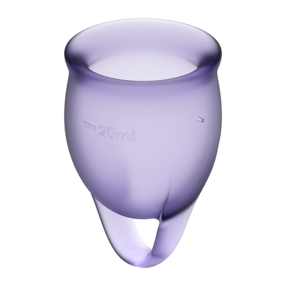 Satisfyer Feel Confident Silicone Menstrual Cups Purple