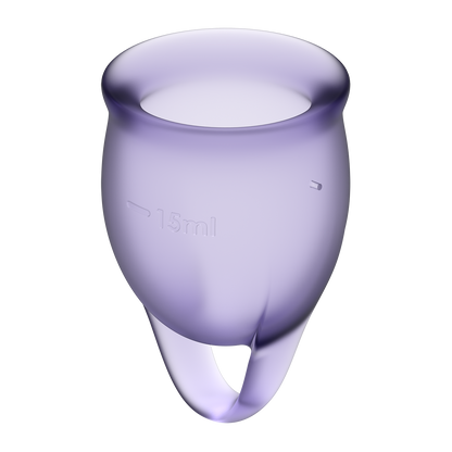 Satisfyer Feel Confident Silicone Menstrual Cups Purple