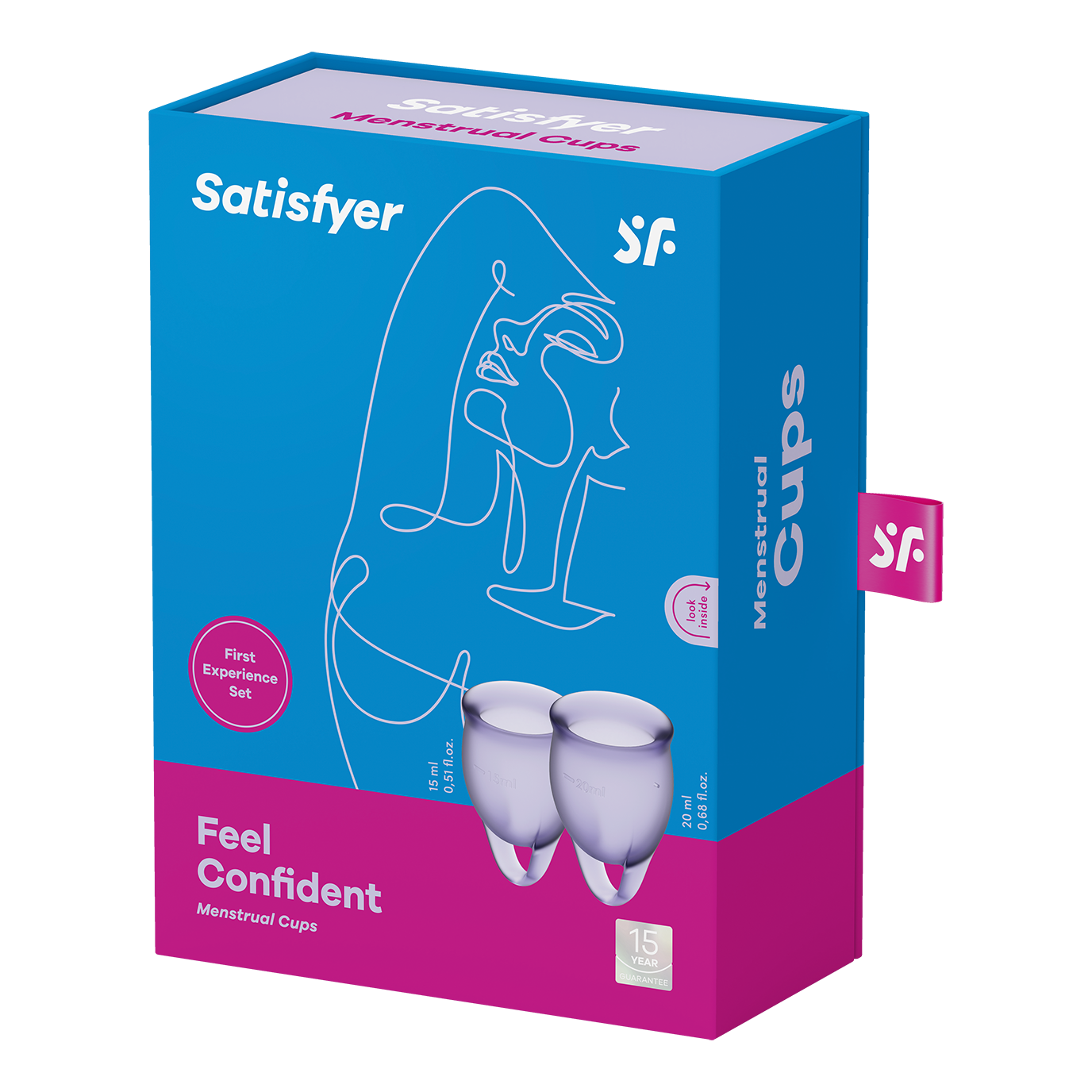 Satisfyer Feel Confident Silicone Menstrual Cups Purple