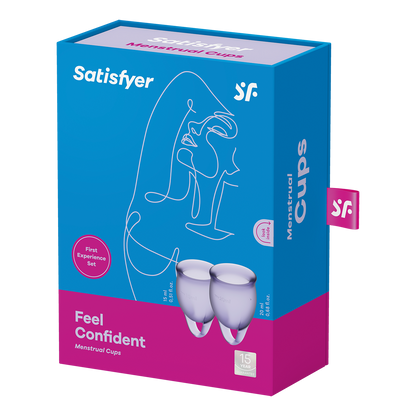 Satisfyer Feel Confident Silicone Menstrual Cups Purple