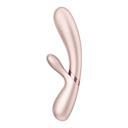 Satisfyer Hot Lover Silicone Warming Dual Stimulation Vibrator Nude