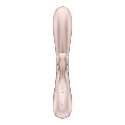 Satisfyer Hot Lover Silicone Warming Dual Stimulation Vibrator Nude