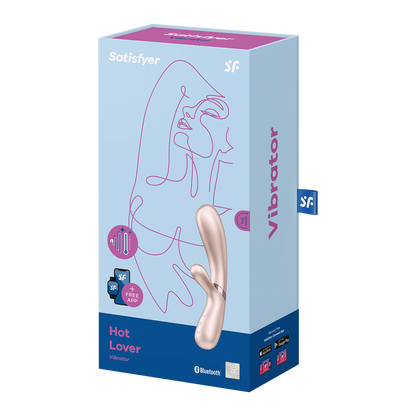 Satisfyer Hot Lover Silicone Warming Dual Stimulation Vibrator Nude
