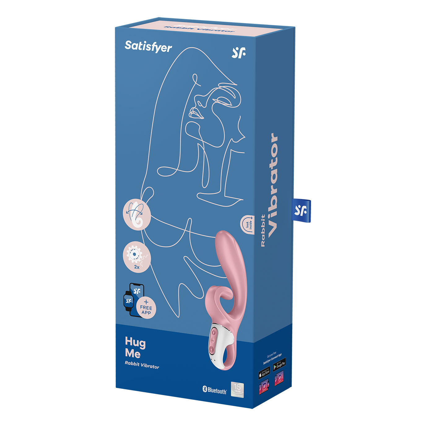 Satisfyer Hug Me App Enabled Rabbit Vibrator Pink