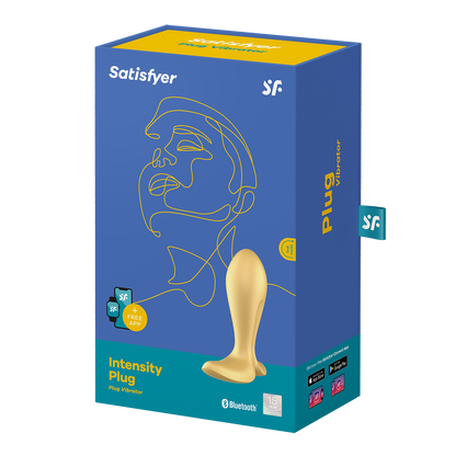 Satisfyer Intensity Plug App Enabled Silicone Anal Plug Yellow