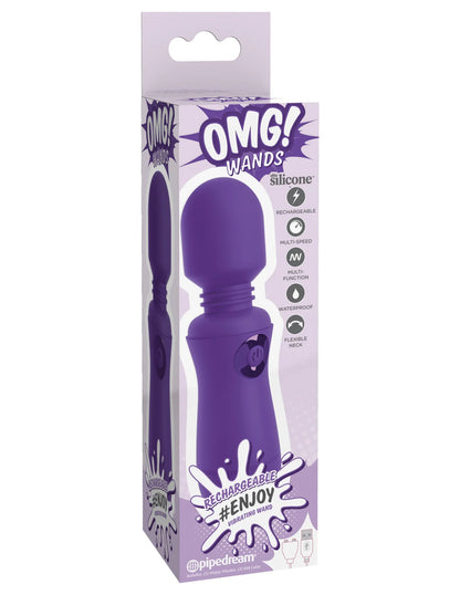 OMG! Enjoy Rechargeable Mini Wand Vibrator Purple