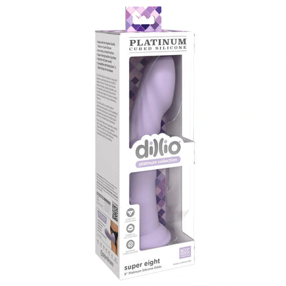 Dillio Platinum Super Eight Silicone Dildo Purple