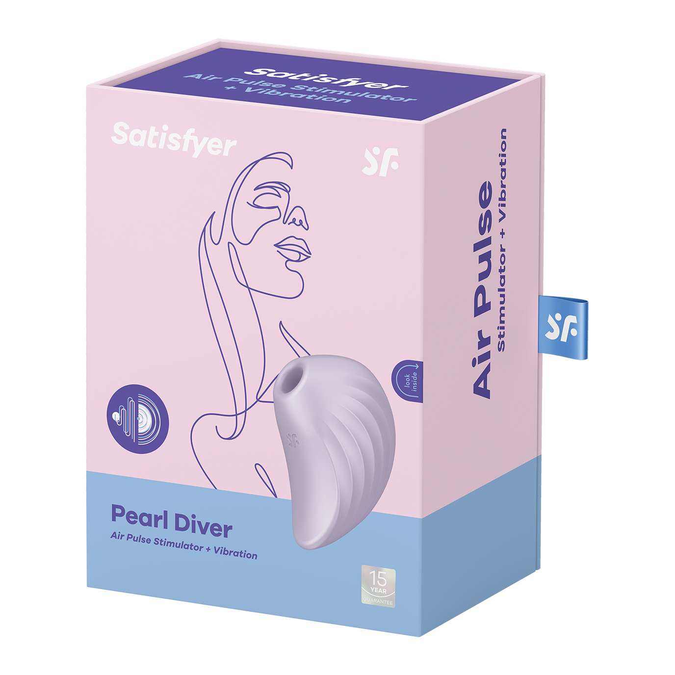 Satisfyer Pearl Diver Vibrating Air Pulse Clitoral Stimulator Lilac