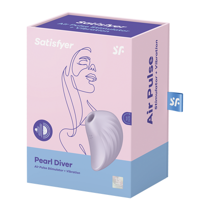 Satisfyer Pearl Diver Vibrating Air Pulse Clitoral Stimulator Lilac