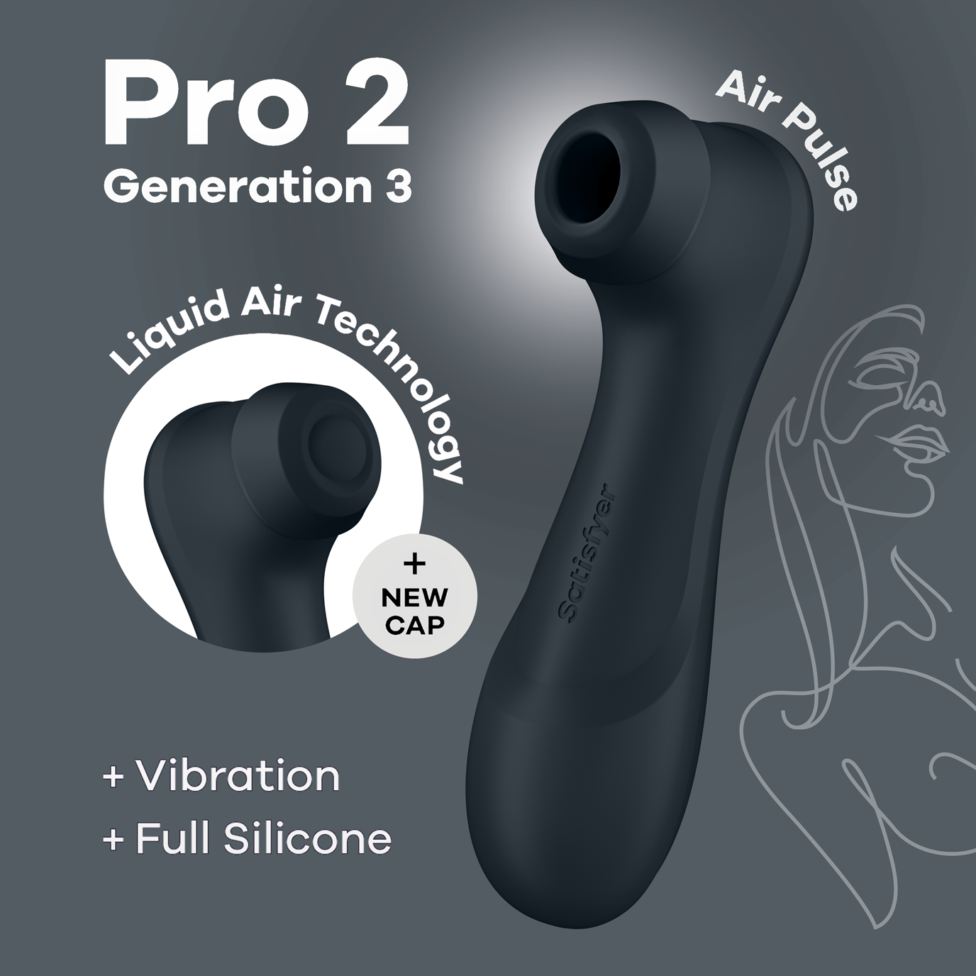 Satisfyer Pro 2 Generation 3 Double Air Pulse Clitoral Vibrator Black