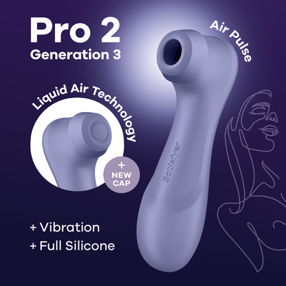 Satisfyer Pro 2 Generation 3 Double Air Pulse Clitoral Vibrator Lilac