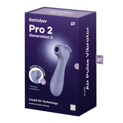 Satisfyer Pro 2 Generation 3 Double Air Pulse Clitoral Vibrator Lilac