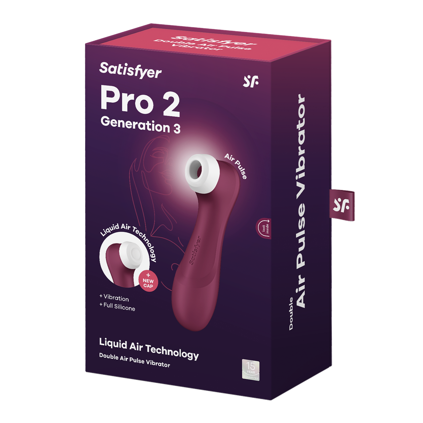 Satisfyer Pro 2 Generation 3 Double Air Pulse Clitoral Vibrator Red