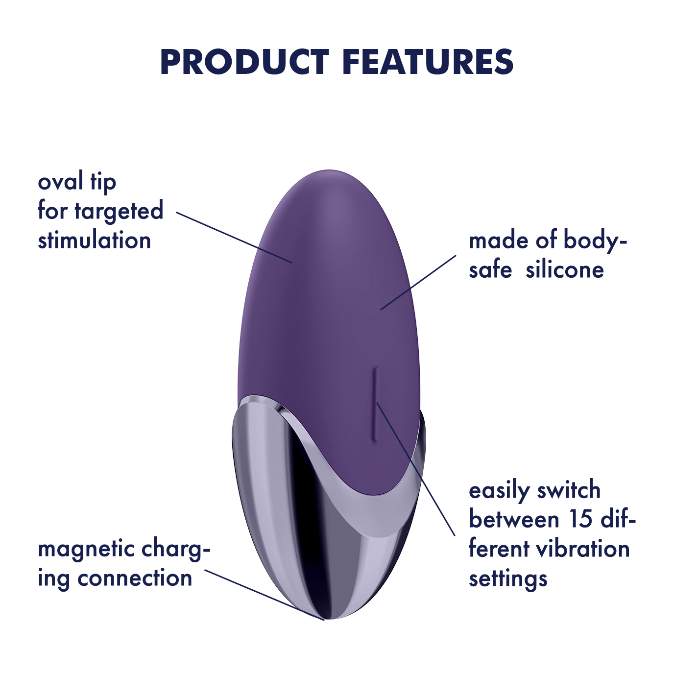 Satisfyer Purple Pleasure Lay-On Silicone Vibrator