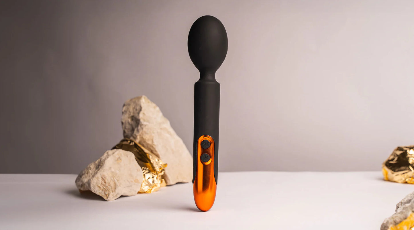 Rocks-Off Oriel Soft Flexible Silicone Wand Vibrator Black