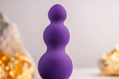 Rocks-Off Petite Sensations Bubbles Vibrating Beaded Butt Plug Purple