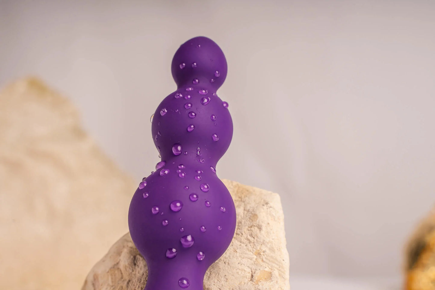 Rocks-Off Petite Sensations Bubbles Vibrating Beaded Butt Plug Purple