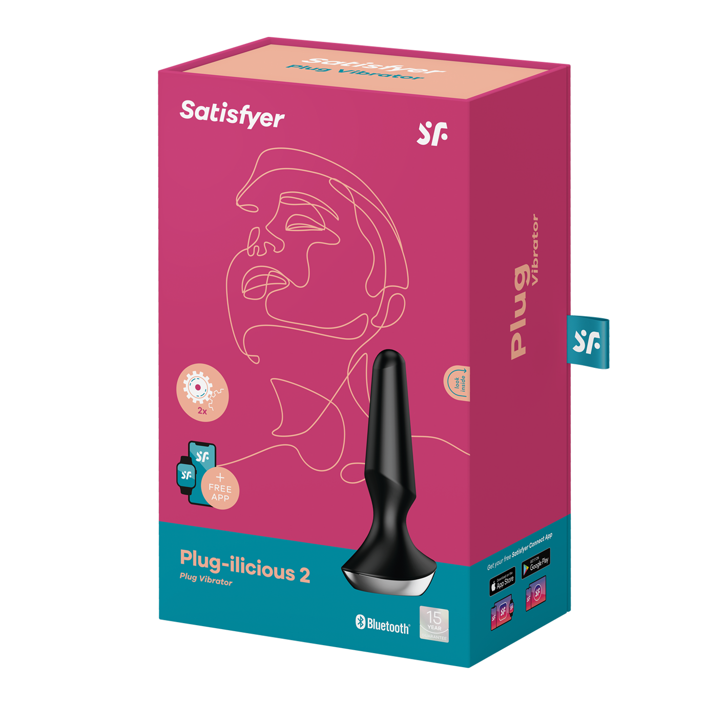 Satisfyer Plug-ilicious 2 App Enabled Vibrating Butt Plug Black