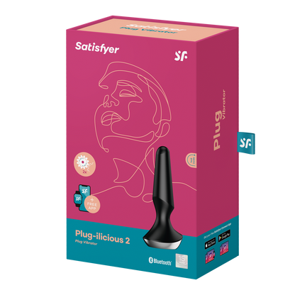 Satisfyer Plug-ilicious 2 App Enabled Vibrating Butt Plug Black